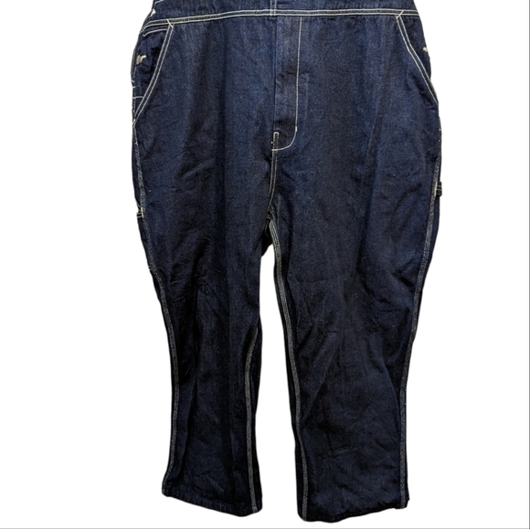Vintage USA WORKS denim overalls 50x32 - Picture 3 of 9